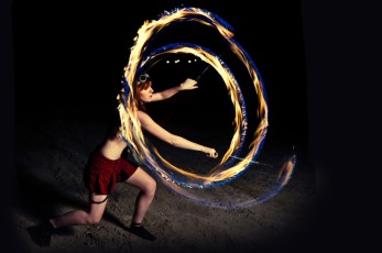 Carisa Calgary Spinnning Fire Poi Photo by Jt Young