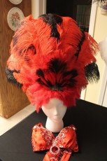 Red Phoenix Showgirl Headdress