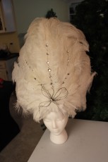 White Showgirl Headdress