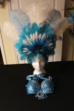 Blue Showgirl Headdress