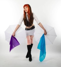 Magician with Parasols - Photography by Bryce Murdoch