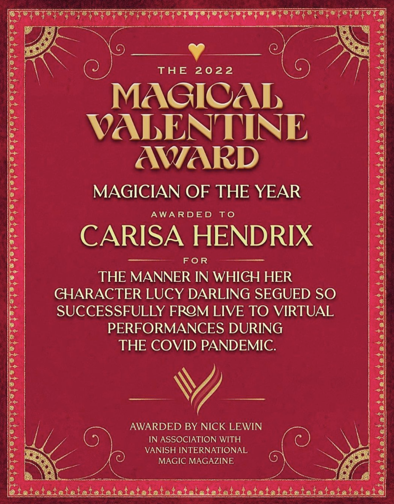 Magical Valentine’s Magician of the year award